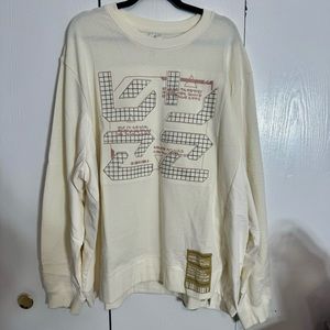 NWT. Disney Star Command Buzz Lightyear Sweatshirt Beige Sweatshirt. Size: XXL